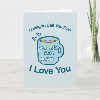Söt Lucky To Call You Pappa Kaffe Mugg Fars Dag Kort