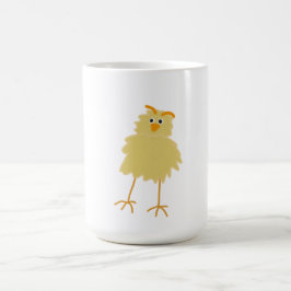 Söt luddig gul babykyckling kaffemugg