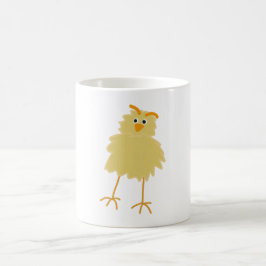 Söt luddig gul babykyckling kaffemugg