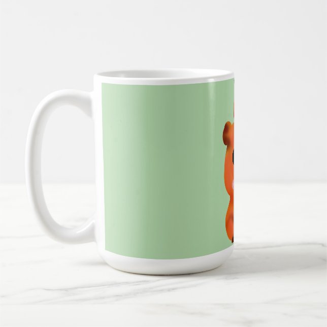 Söt Luddig Kapybara med Orange | Kawaii Djur Ar Kaffemugg (Vänster)