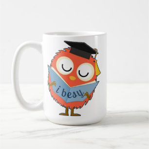 Söt Luddig Uggle Maskot Kaffemugg