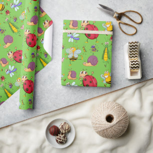 Söt Luffesjuka Inpackningspapper Presentpapper