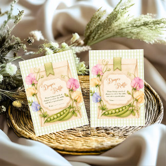 Söt luktärt Blöja Lotteri Papperspåse Blommig Ruti Tilläggskort