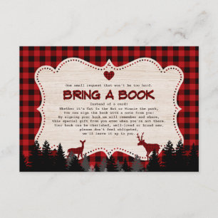 Söt Lumberjack Baby Shower ta med Bok Tilläggskort