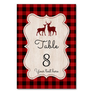 Söt Lumberjack Little Hunter Baby Shower Bordsnummer