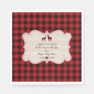 Söt Lumberjack Little Hunter Baby Shower Pappersservett