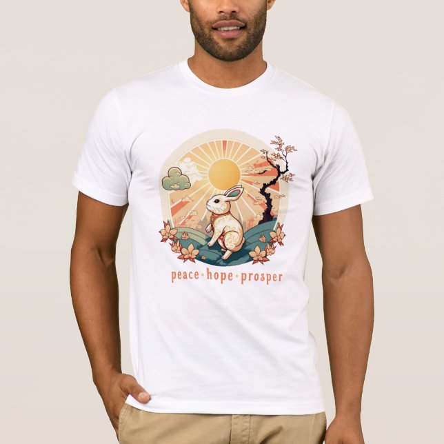 Söt, Lunar New Year, Året för Kanin T Shirt (Framsida)