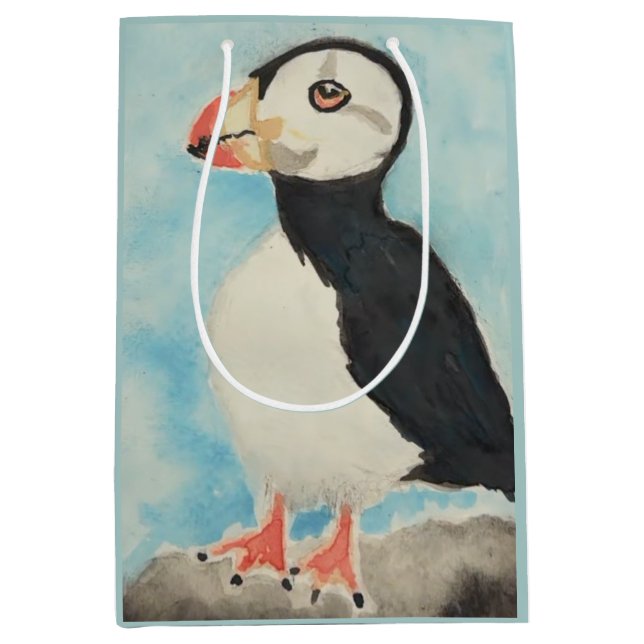 Söt Lunnefågel Alaska Souvenirpresentväska (Framsidan)