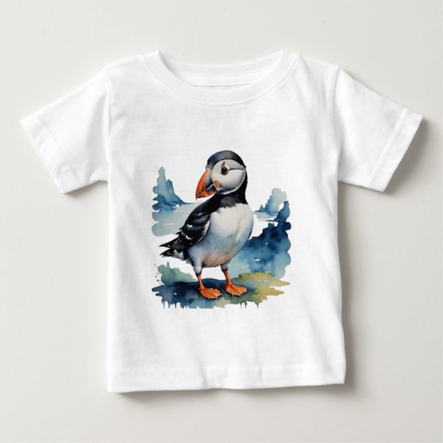 Söt lunnefågel t shirt (Framsida)