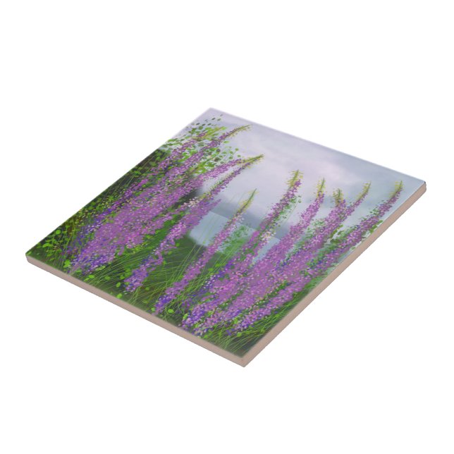 Söt Lupine Flowers by Sjö Kakelplatta (Sidan)