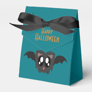 Söt lurvig fladdermus Happy Halloween presentbox Presentaskar