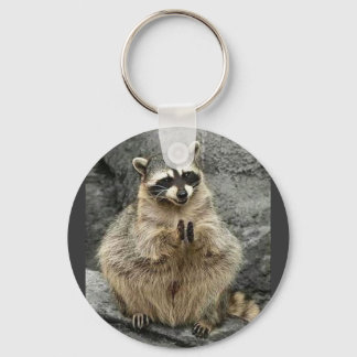 söt_lustiga_djur_35 RACCOON Praying Sitta Nyckelring