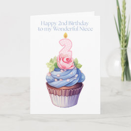 Söt Lycklig 2:a födelsedagen till min underbara sy Kort