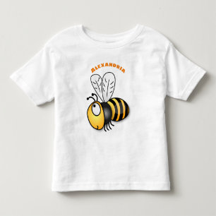 Söt lycklig bi tecknad illustration t shirt