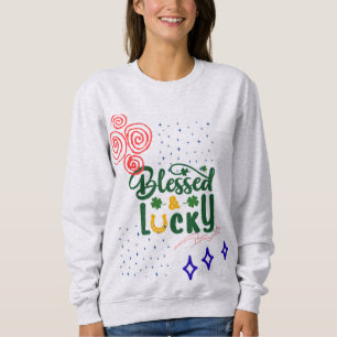 Söt Lycklig Lucky Irländsk Citat Grön Typografi T Shirt