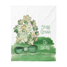 Söt Lycklig Shamrock Klöver Akvarell