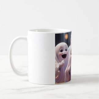 Söt lycklig spökmugg - Bedårande Halloween-vän Kaffemugg