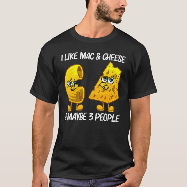 Söt Mac & Cheese För Män Kvinnor Macaroni Ost T Shirt (Framsida)
