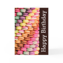 Söt Macarons grattis på födelsedagen