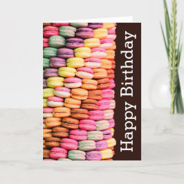 Söt Macarons grattis på födelsedagen Kort