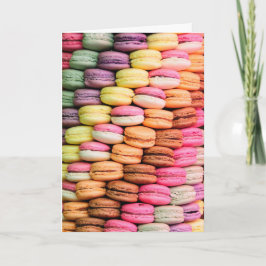 Söt Macarons grattis på födelsedagen Kort