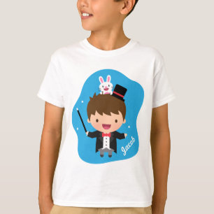 Söt Magiker Magi Kanin Trick För Barn Tee Shirt