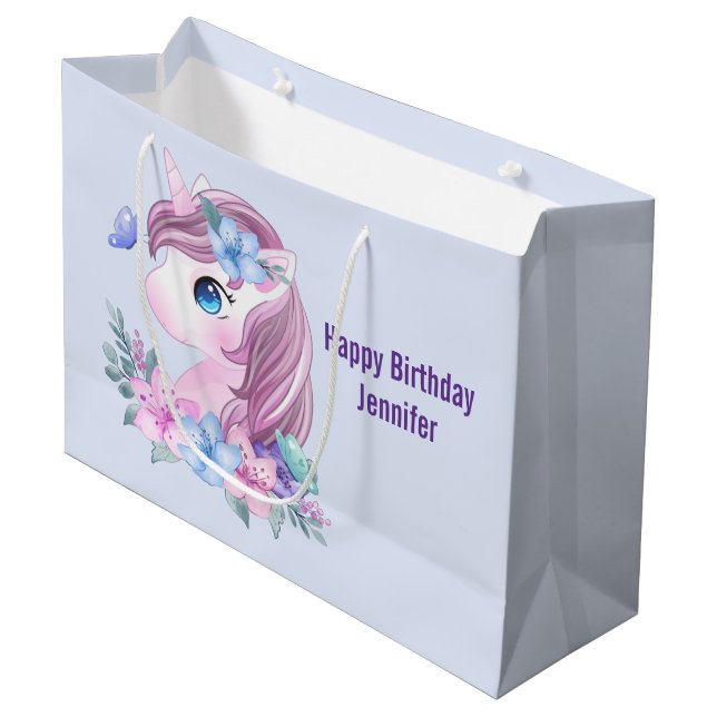 Söt & Magisk Bebis Enhörning med Stora Ögon Födels (Framsidan Vinklad)