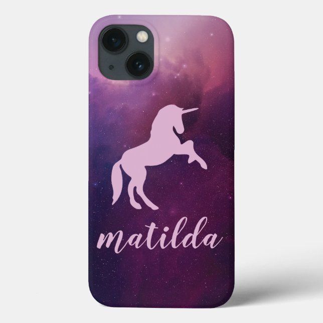 Söt magisk lila Unicorn (Baksida)