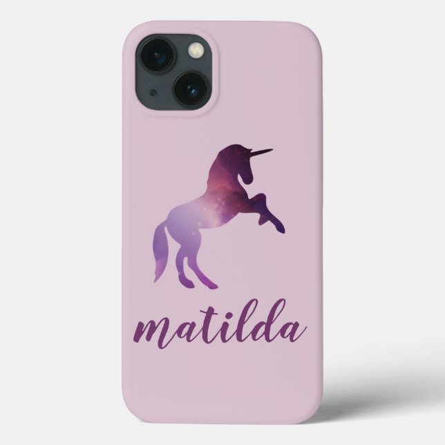 Söt magisk lila Unicorn (Baksida)