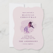 Söt magisk lila Unicorn