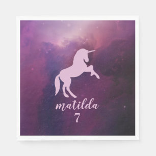 Söt magisk lila Unicorn Pappersservett