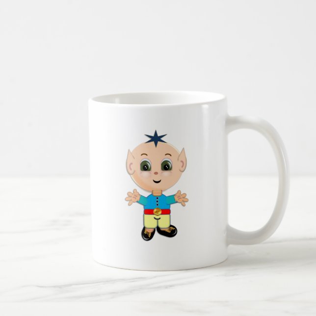 Söt magisk liten alv kaffemugg (Höger)
