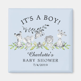 Söt magnet för favör för Safaridjurbaby shower