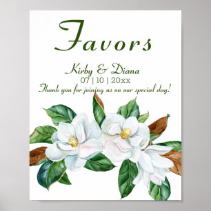 Söt Magnolia Bouquet-favoritskylt Poster