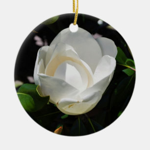 Söt Magnolia Julgransprydnad Keramik