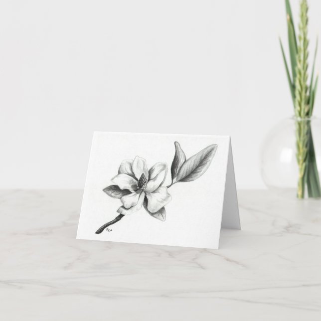 Söt Magnolia Kort (Framsida)