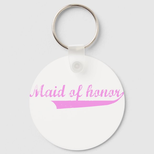 Söt "Maid of honor"-design Nyckelring (Framsida)