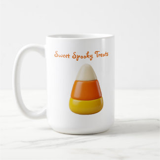 Söt majs godis Halloween | Söt spöklik konst Kaffemugg