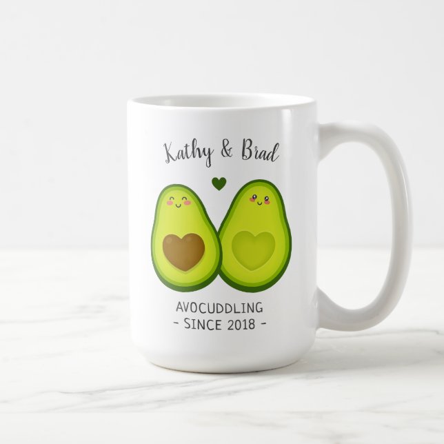 Söt make makepresent med anpassat namn kaffemugg (Höger)