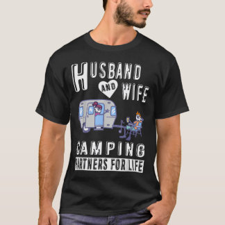 Söt make och hustru campingpartner för livet t shirt
