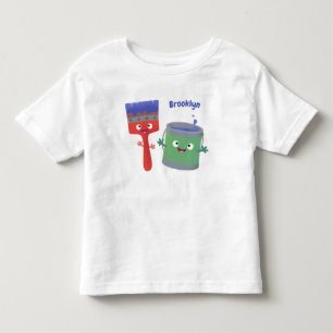 Söt målarpensel och målarbokstäver t shirt