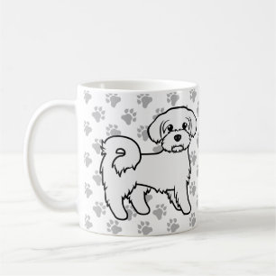 Söt malteser-illustration av tecknad hund kaffemugg
