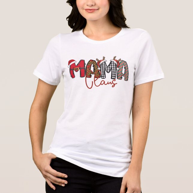 Söt Mama Claus-skript  T Shirt (Framsida)