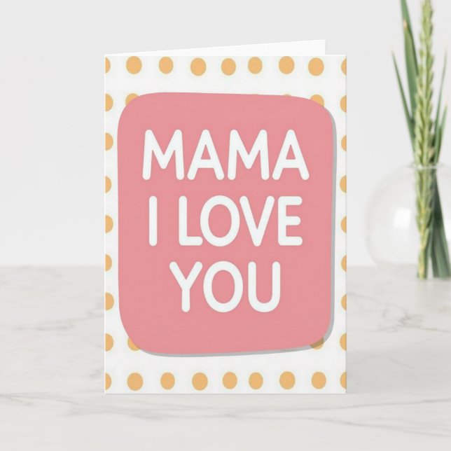 Söt Mama Kärlek Kort (Framsida)