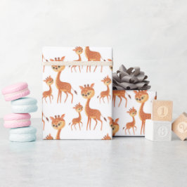 Söt Mamma baby giraffe tiled party Presentpapper