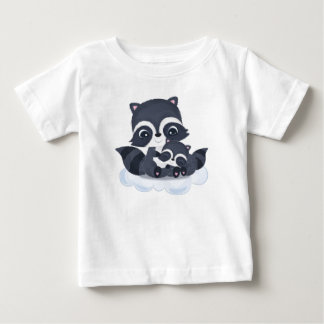 Söt mamma & bebis tvättbjörnserie t shirt