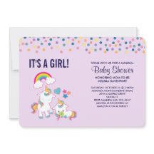 Söt mamma & enhörningsbaby Magisk babyfest