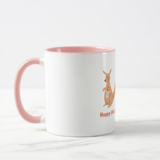 söt mamma Glad Känguru Mugg