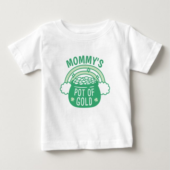 Söt Mamma Guldgryte Baby T-Shirt (Framsida)