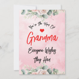 Söt mamma mors dag för älsklig mormor anpassad julkort